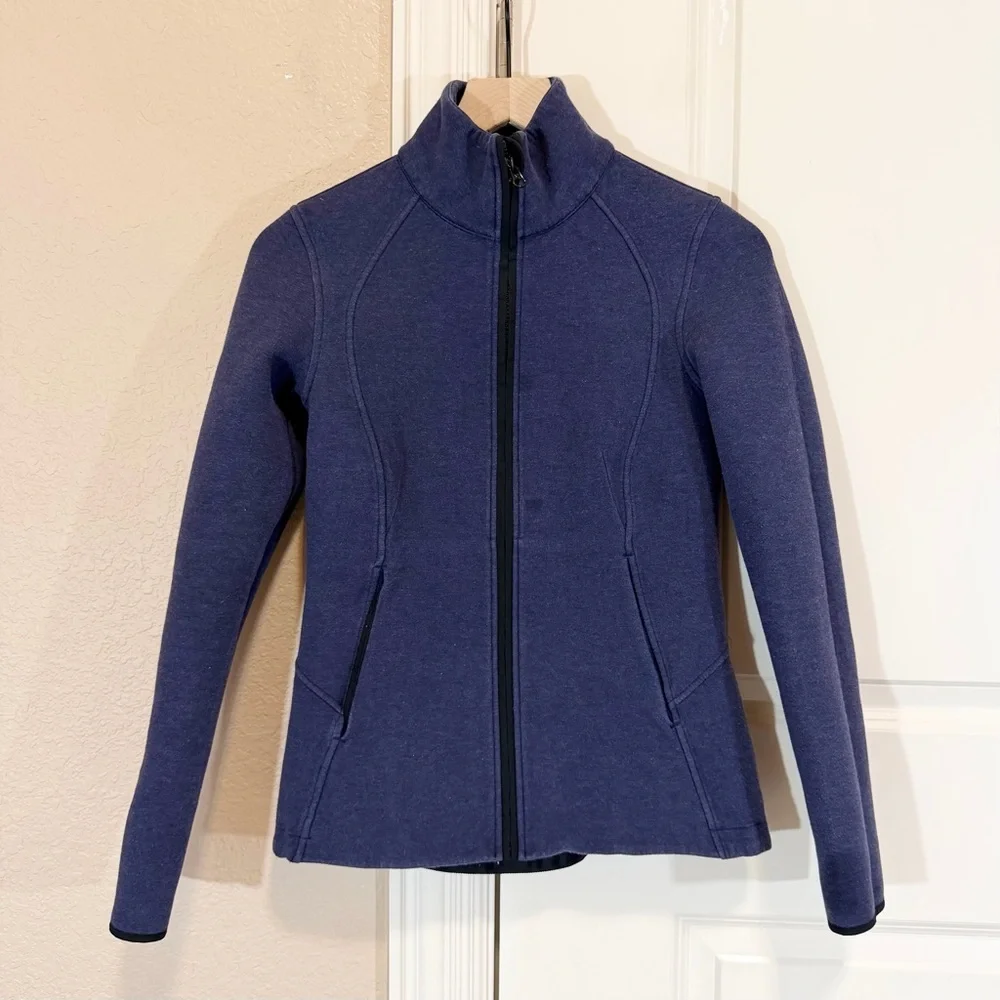 Lululemon Insculpt Jacket Heathered Deep Indigo Sz 4
